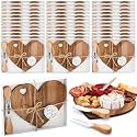 Patelai 36 Set Bridal Shower Game Prize Heart Cheese Board, Acacia Color