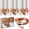 Patelai 50 Set Bridal Shower Game Prize Heart Cheese Board, Acacia Color