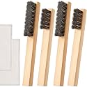 Patelai 6 Pcs Silver Polish Set, 4 Horsehair Brushes 2 Cloths, Classic