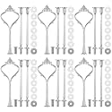 Patelai 6 Sets 3 Tiered Tray Hardware Kit,Simple,Silver