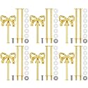 Patelai 6 Sets 3 Tiered Tray Hardware Kit,Bow,Gold