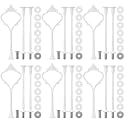 Patelai 6 Sets 3 Tiered Tray Hardware Kit,Simple,White