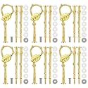 Patelai 6 Sets 3 Tiered Tray Hardware Kit,Leaf,Gold