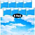 Patelai 8 Pack Fluorescent Light Covers for Classroom Ceiling 4 x 2 Feet Magnetic Light Covers Filter for Office School Drop Ceiling Supplies(Sky Style)