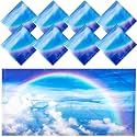 Patelai 8 Pack Fluorescent Light Covers for Classroom Ceiling 4 x 2 Feet Magnetic Light Covers Filter for Office School Drop Ceiling Supplies(Rainbow)