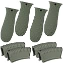 Patelai 8Pcs Silicone Cast Iron Handle Cover,Dark Color