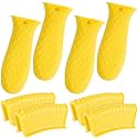 Patelai 8Pcs Silicone Cast Iron Handle Cover,Yellow