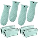 Patelai 8Pcs Silicone Cast Iron Handle Cover,Mint Green