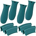 Patelai 8Pcs Silicone Cast Iron Handle Cover,Green