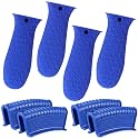 Patelai 8Pcs Silicone Cast Iron Handle Cover,Blue