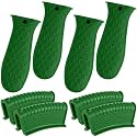 Patelai 8Pcs Silicone Cast Iron Handle Cover,Matcha Color