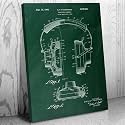 Patent Earth Headphones Canvas Print, DJ Gift, Recording Studio Art, Audiophile Gift, Headphones Decor, Music Lover Gift Green Chalkboard (16 inch x 20 inch)