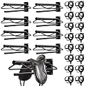 Paterr 24 Pack Saddle Rack Wall Mount with Pad Bar Horse Bridle Rack Metal Bracket Bridle Hooks Detachable Portable Saddle Stand Tack Storage for Western Horse Trailer Supplies Accessories