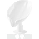 Self-Draining Soap Dish – Modern Leaf Design with Drainage Holes, Leak-Proof &amp; Durable Plastic for Bathroom or Kitchen Sink, Easy to Clean (White, Set of 1)