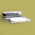 Stainless Steel Wall Mounted Bathroom Soap Holder - Rust-Proof, Space-Saving Design for Bathroom &amp; Kitchen, Long Lasting, (Chrome, Pack of 2)