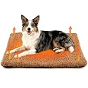 PatiencET Self Warming Cat Bed for Indoor Cats 24'' x 36'' - Cozy Fleece Heating Pad, Non-Electric Thermal Mat for Small Pets, Washable Soft Cushion for Winter Comfort and Warmth Khaki