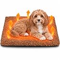 PatiencET Self Warming Cat Bed for Indoor Cats 18'' x 24'' - Cozy Fleece Heating Pad, Non-Electric Thermal Mat for Small Pets, Washable Soft Cushion for Winter Comfort and Warmth Khaki