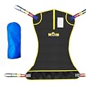 EZ Assistive Patient Lift Sling for Transferring,Positioning,Lifting,Showering - Lifting Sling, Compatible with Most Lifters,with 1pc Easy Slide Glove, Black, Medium