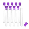PATIKIL 0.5x4" Plastic Sewing Needle Storage Holder, 10 Pack Portable Embroidery Needle Pin Toothpick Storage Tubes Cases Box for Craft Knitting, Purple