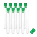 PATIKIL 0.5x4" Plastic Sewing Needle Storage Holder, 10 Pack Portable Embroidery Needle Pin Toothpick Storage Tubes Cases Box for Craft Knitting, Green