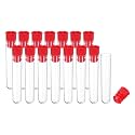 PATIKIL 0.6x2.4" Plastic Sewing Needle Storage Holder, 15 Pack, Red