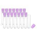 PATIKIL 0.6x2.4" Plastic Sewing Needle Storage Holder, 15 Pack, Purple