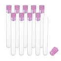PATIKIL 0.6x4" Plastic Sewing Needle Storage Holder, 10 Pack Portable Embroidery Needle Pin Toothpick Storage Tubes Cases Box for Craft Knitting, Purple