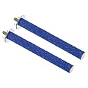 PATIKIL 0.6x5.5 Inch Bird Cage Perch, 2 Pack Parrot Stand Paw Grinding Stick Bird for Parakeet Cockatiel Cage Accessories, Blue