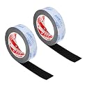 PATIKIL 1-1/5"W x 3/64" T x 16.4Ft EVA Single Sided Foam Tape, 2Pcs Multipurpose Sealing Strip Foam Waterproof Weather Stripping Foam Sealing Foam Strips with Adhesive for Door, Black