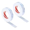 PATIKIL 1-1/5"W x 5/64" T x 16.4Ft EVA Single Sided Foam Tape, 2Pcs Multipurpose Sealing Strip Foam Waterproof Weather Stripping Foam Sealing Foam Strips with Adhesive for Door, White