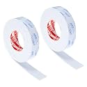 PATIKIL 1-3/8"W x 1/8" T x 16.4Ft EVA Single Sided Foam Tape, 2Pcs Multipurpose Sealing Strip Foam Waterproof Weather Stripping Foam Sealing Foam Strips with Adhesive for Door, White