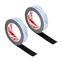 PATIKIL 1" W x 3/64" T x 16.4Ft EVA Single Sided Foam Tape, 2Pcs Multipurpose Sealing Strip Foam Waterproof Weather Stripping Foam Sealing Foam Strips with Adhesive for Door, Black