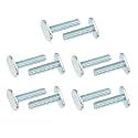 PATIKIL 1/4"-20 t Track Bolts, 10 Pack 1-1/4 Inch T-Slot Bolts Kayak Rail Bolt Accessories for Universal t Track Woodworking Jigs and Fixtures, Silver