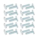PATIKIL 1/4"-20 t Track Bolts, 20 Pack 1-1/4 Inch T-Slot Bolts Kayak Rail Bolt Accessories for Universal t Track Woodworking Jigs and Fixtures, Silver