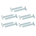 PATIKIL 1/4"-20 t Track Bolts, 10 Pack 2 Inch T-Slot Bolts Kayak Rail Bolt Accessories for Universal t Track Woodworking Jigs and Fixtures, Silver