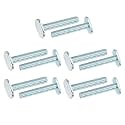 PATIKIL 1/4"-20 t Track Bolts, 10 Pack 1-1/2 Inch T-Slot Bolts Kayak Rail Bolt Accessories for Universal t Track Woodworking Jigs and Fixtures, Silver
