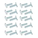 PATIKIL 1/4"-20 t Track Bolts, 20 Pack 1 Inch T-Slot Bolts Kayak Rail Bolt Accessories for Universal t Track Woodworking Jigs and Fixtures, Silver
