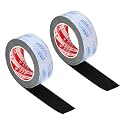 PATIKIL 1-9/16"W x 3/64" T x 16.4Ft EVA Single Sided Foam Tape, 2Pcs Multipurpose Sealing Strip Foam Waterproof Weather Stripping Foam Sealing Foam Strips with Adhesive for Door, Black