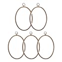 PATIKIL 10x7.1inch Embroidery Hoops, 5Pieces Imitated Wood Oval Frame Cross Stitch Hoop Ring for Embroidery Art Craft Sewing Ornaments Hanging Decoration