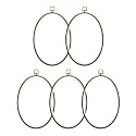 PATIKIL 11x8.7inch Embroidery Hoops, 5Pieces Imitated Wood Oval Frame Cross Stitch Hoop Ring for Embroidery Art Craft Sewing Ornaments Hanging Decoration