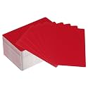 PATIKIL 200 Pack Metal Business Cards Blank, 0.21mm Thick 3.4x2.1 Inch Aluminum Laser Engrave Printable Name Card for Custom DIY, Red