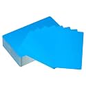 PATIKIL 200 Pack Metal Business Cards Blank, 0.21mm Thick 3.4x2.1 Inch Aluminum Laser Engrave Printable Name Card for Custom DIY, Blue