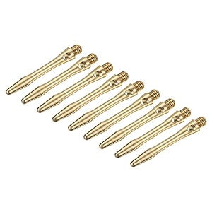 patikil 35mm dart shafts medium 2ba thread aluminum dart stems dart accessories throwing fitting for steel tip - 9 pack brass tone