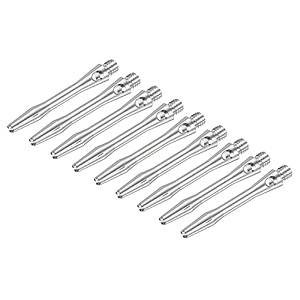 patikil 35mm dart shafts medium 2ba thread aluminum dart stems dart accessories throwing fitting for steel tip - 9 pack silver tone