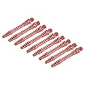 PATIKIL 35mm Dart Shafts, Medium 2BA Thread Aluminum Dart Stems Dart Accessories Throwing Fitting for Steel Tip - 9 Pack (Red)