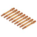 PATIKIL 35mm Dart Shafts, Medium 2BA Thread Aluminum Dart Stems Dart Accessories Throwing Fitting for Steel Tip - 9 Pack (Orange)