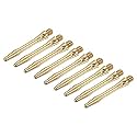 PATIKIL 35mm Dart Shafts, Medium 2BA Thread Aluminum Dart Stems Dart Accessories Throwing Fitting for Steel Tip - 9 Pack (Brass Tone)