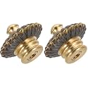 PATIKIL 38 x 30mm Lamp Finials Caps Knob, 1 Set Solid Brass Lamp Shade Top Decoration Screw Cap Nuts with Brass Reducing Adapter for Table Lamps Floor Lamps, Retro Vintage (Pack of 2)