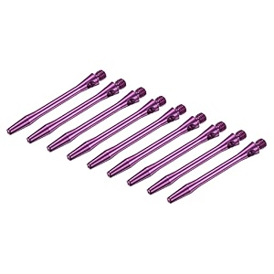 patikil 45mm dart shafts medium 2ba thread aluminum dart stems dart accessories throwing fitting for steel tip - 9 pack purple