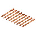 PATIKIL 45mm Dart Shafts, Medium 2BA Thread Aluminum Dart Stems Dart Accessories Throwing Fitting for Steel Tip - 9 Pack (Orange)